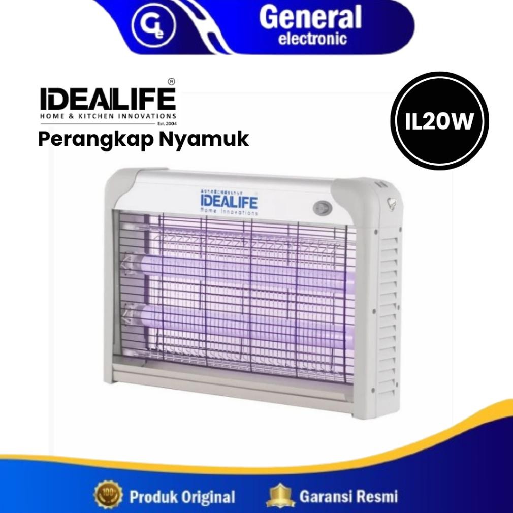 Perangkap Nyamuk dan Lalat Insect Killer IDEALIFE IL20W IL20WS IL40WS Alat Pembunuh Nyamuk dan Seran