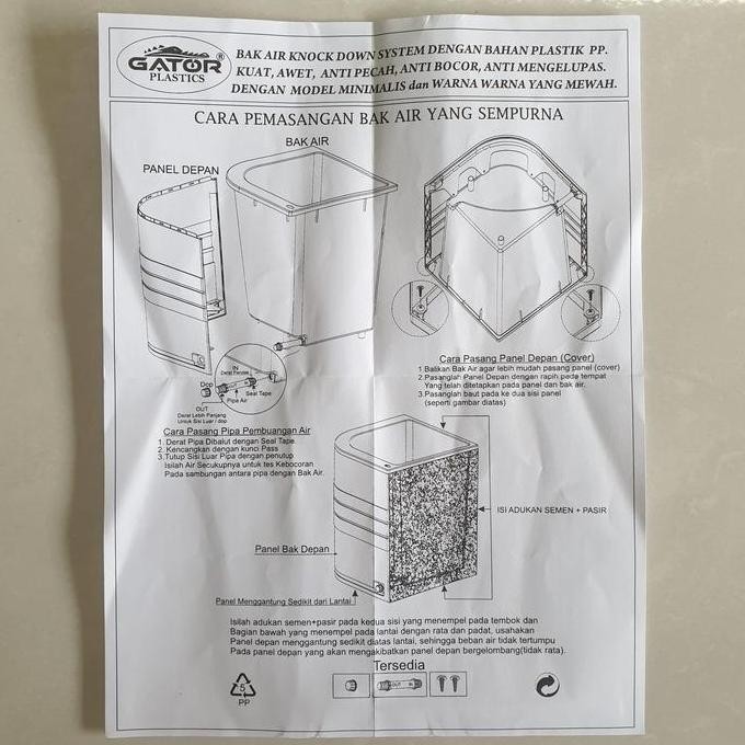 Bak Air Merk Gator - Merk Gator - Bak Mandi Pvc - Bak Mandi Plastik Terbaru