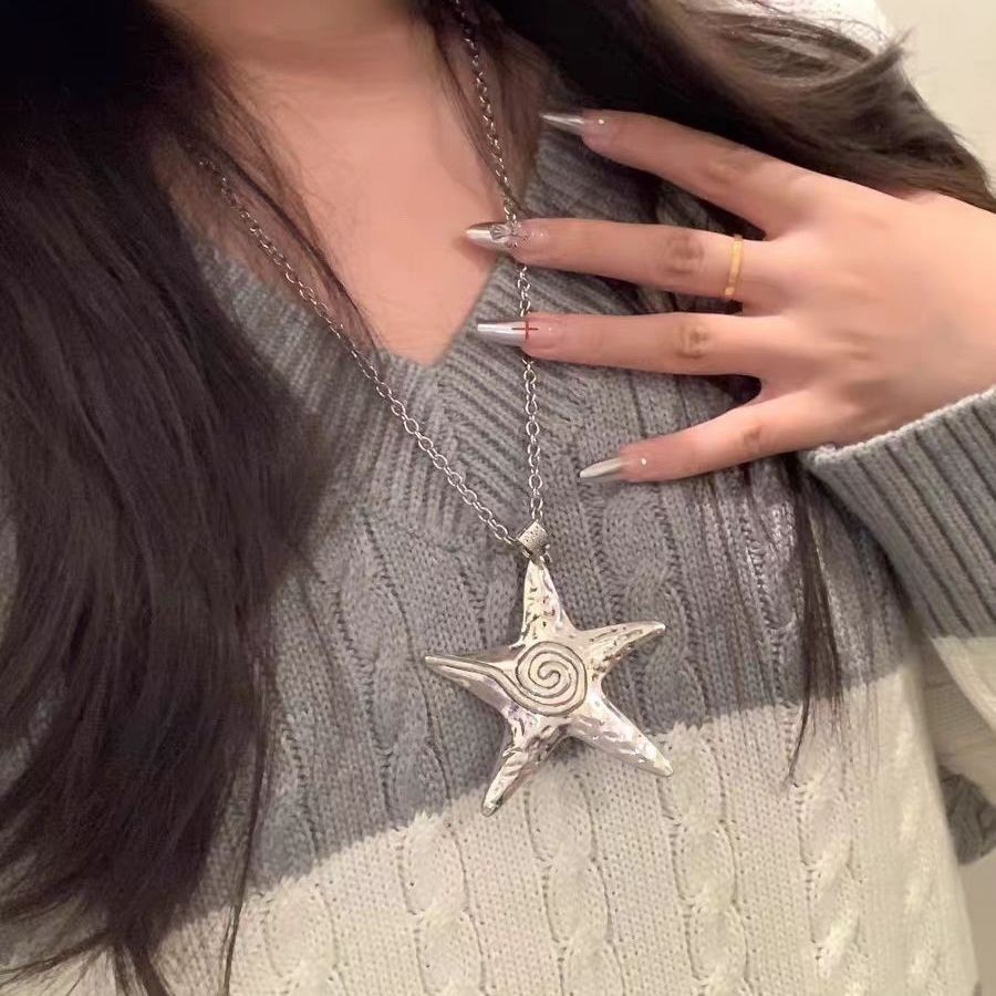 Liontin Kalung Bintang Lima Sudut Perak