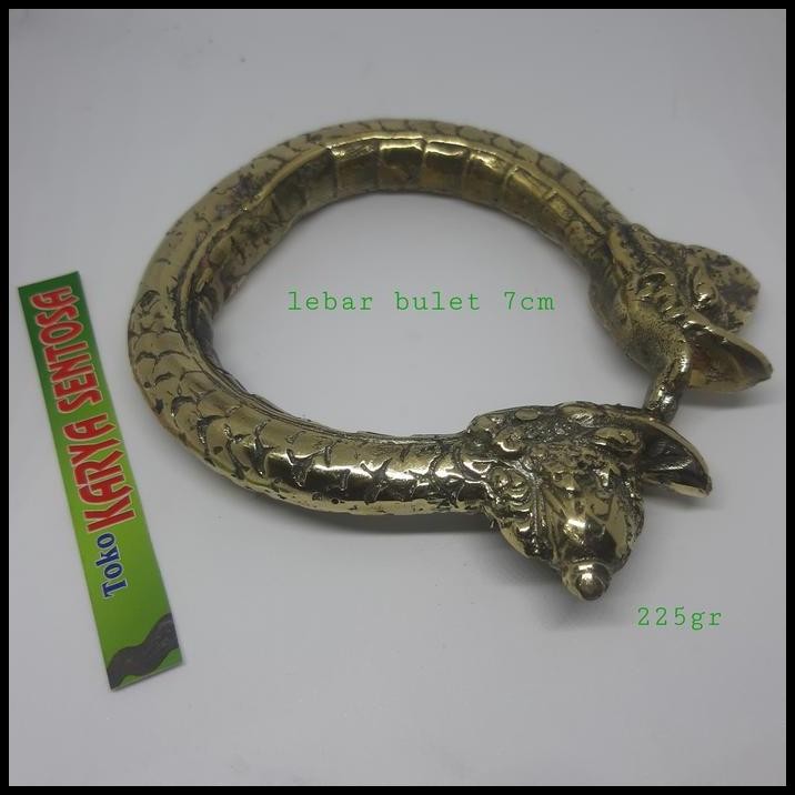 Barang Antik Gelang Nogo Temanten kuningan Besar Istmewa