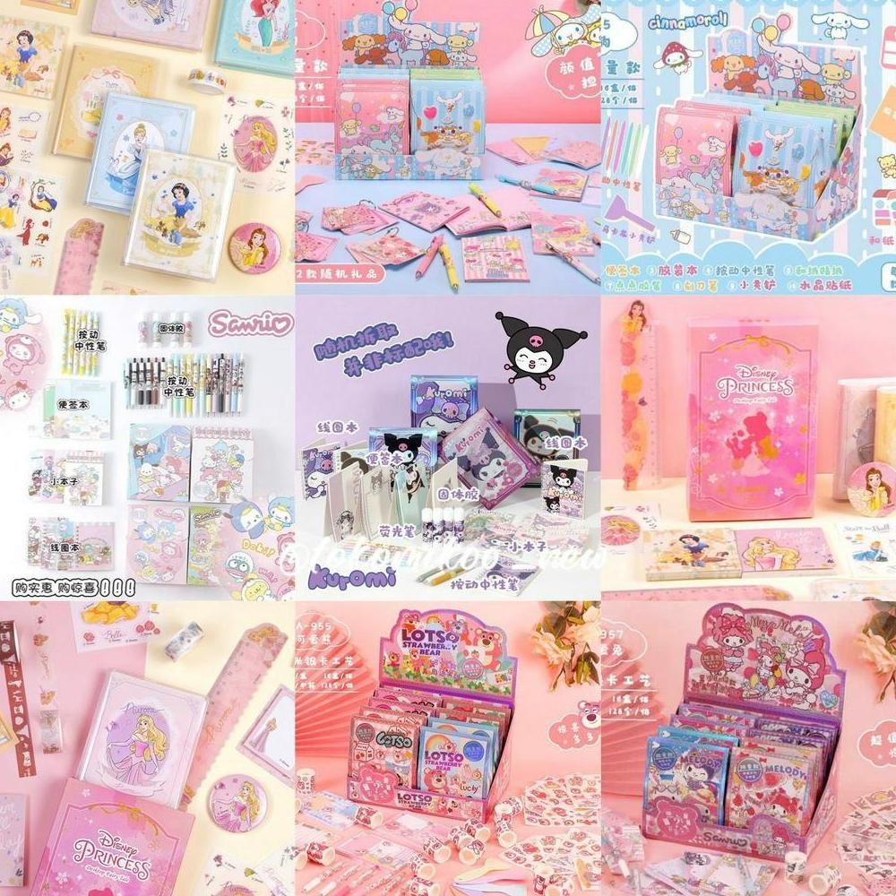 

Readyy!! Blind Box Stationery Karakter Sanrio My Melody Kuromi Cinnamoroll Sinchan Pooh Princess Lotso