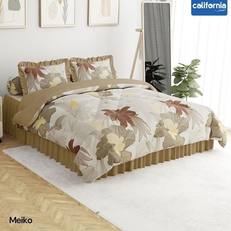 DIJAMIN EMPUK Bed Cover California Original Sprei Rumbai King dan Queen Etalase 1