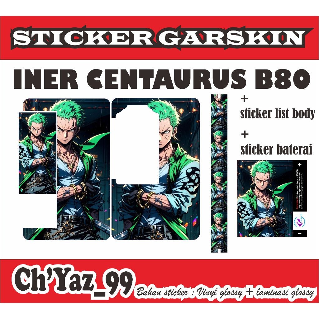 

Premium Cut - B80 One Piece K Garskin Stiker / Case Custom Terlaris 2PCS/ Fullbody