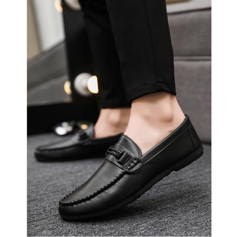 Ews Sepatu Slip On Pria Kulit Sintetis Anti-Slip