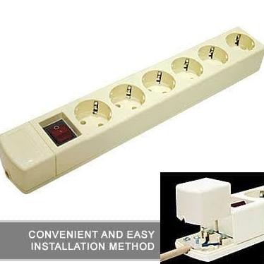 Stopkontak Uticon 6 Lubang + Saklar On Off Asli Kuningan Terbaru