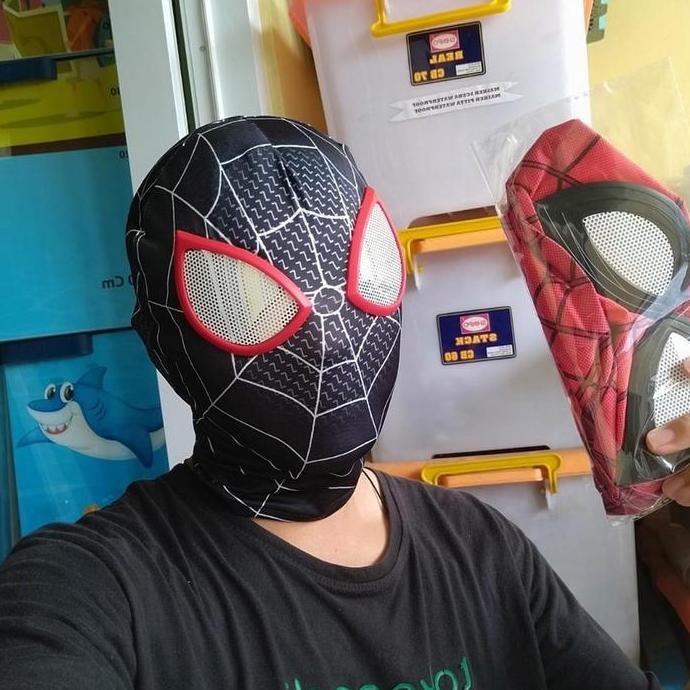 NEW  Halloween Cosplay Peregangan Masker Hood untuk Anak-anak dan Orang Dewasa Spider-Man Avengers I