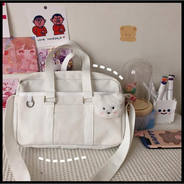 TB-03 tas sekolah jepang selempang wanita import seifuku bag leather