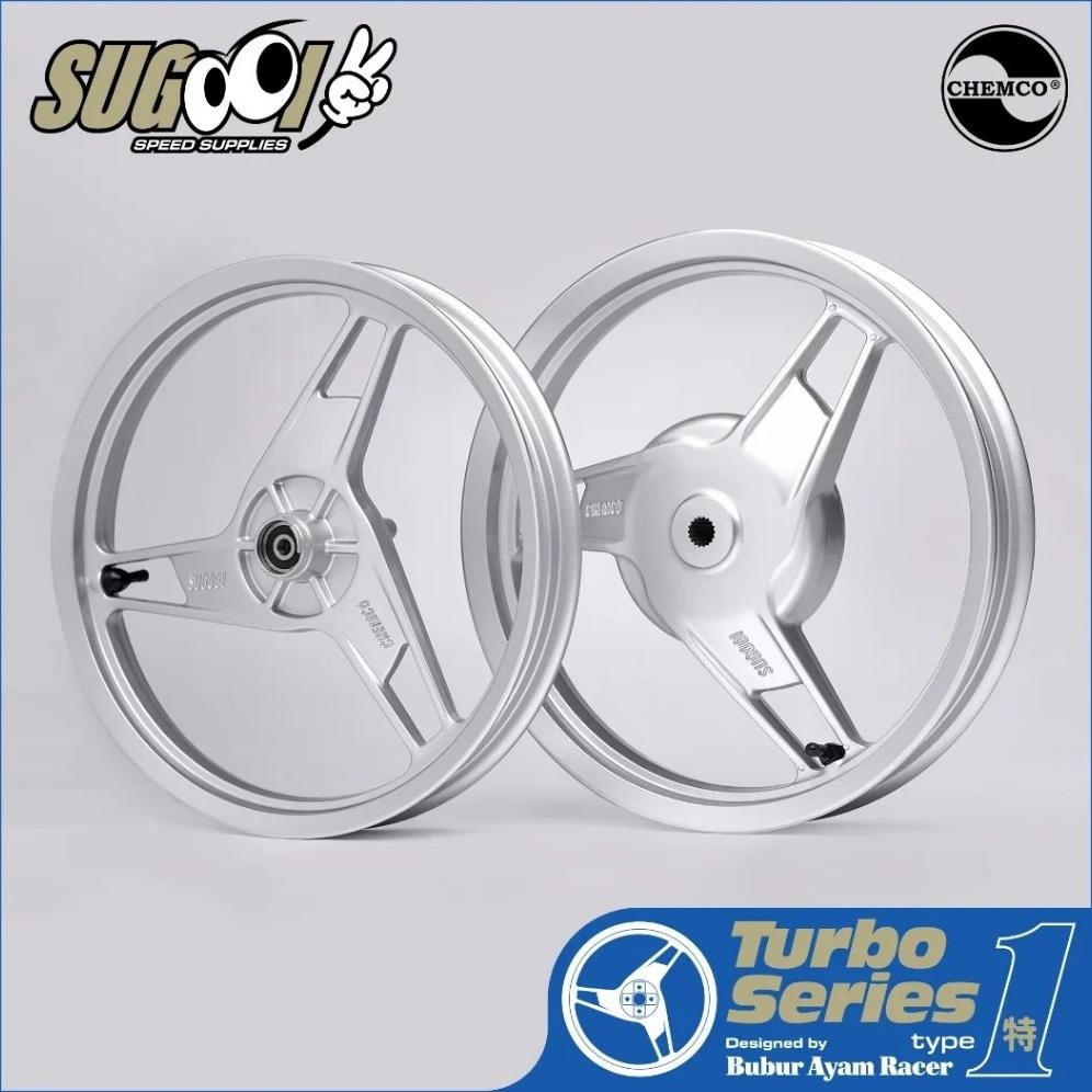 Terlaris Velg Chemco Sugooi 160/185-14 Sporty Smile Xeon Mio M3 Gear Soul Fino Mio J Sugoi By @Bubur