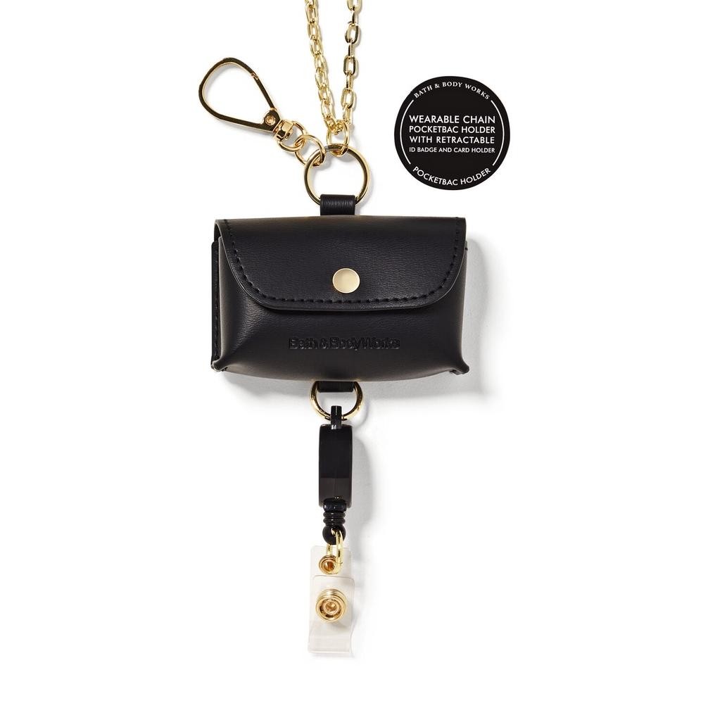 

Readyy!! BBW WEARABLE SNAPCASE CHAIN ID CARD PocketBac Holder