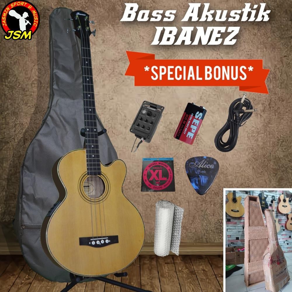 Terlaris Gitar Bass Akustik Elektrik Ibanez- Eq Fishmen