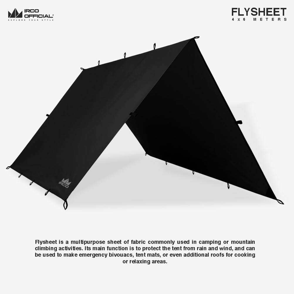 Terlaris Irco Flysheet Waterproof 4X6 Meter Cover Tenda 6 8 Orang - Plysheet 4X6M Anti Air - Bivax C