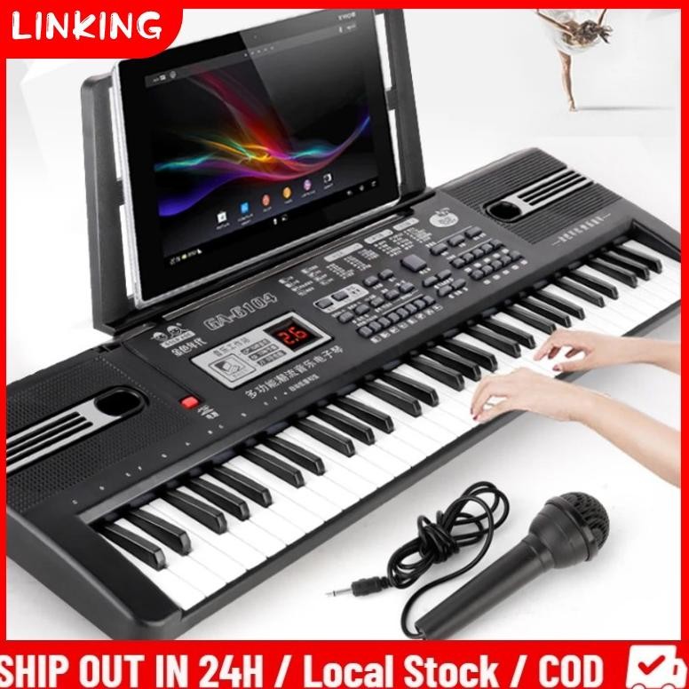 Terlaris 24 Jam Kirim CodMainan Piano Mainan Anak Piano Elektronik 61 Keys Piano Anak Mainan Edukasi