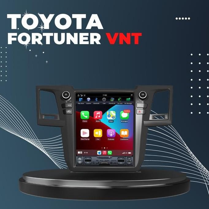 Headunit Android Toyota Fortuner VNT - Model Tesla