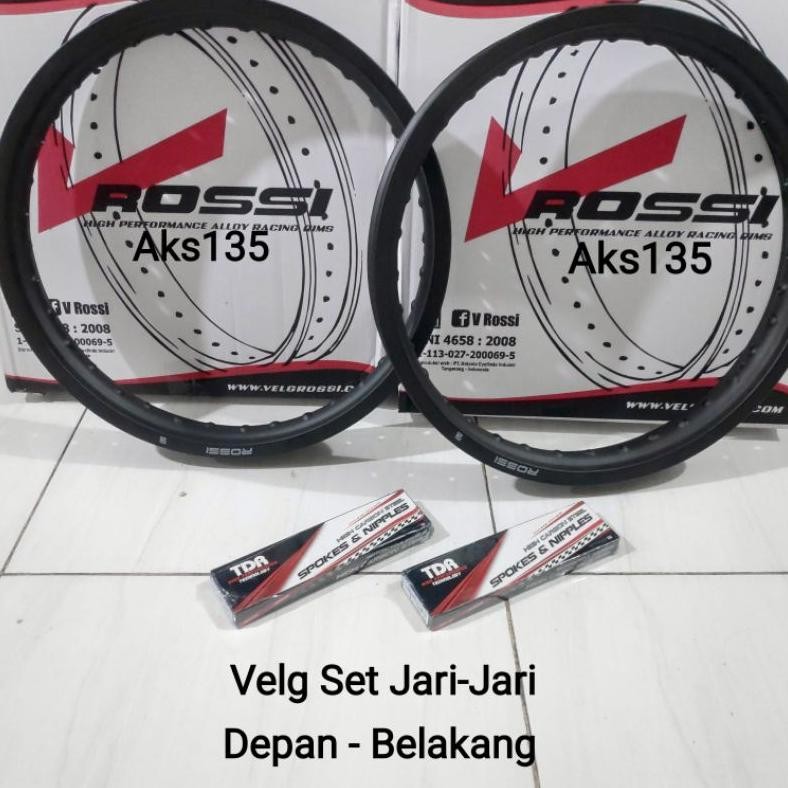 Terlaris Velg Velk Pelek Rossi Rosi Hitam Glossy Ring 18 Rx King Rxking Set Jari Jari Tdr Crum Depan