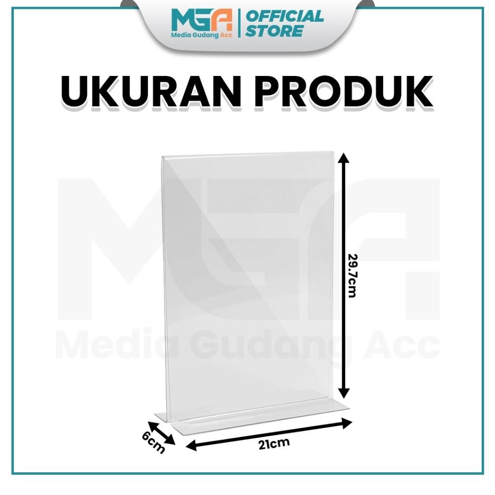 

Special Tempat Brosur A4 Potrait 2 Sisi Akrilik 2mm - Tent Holder / Tent Card Stand Display - Desk ..