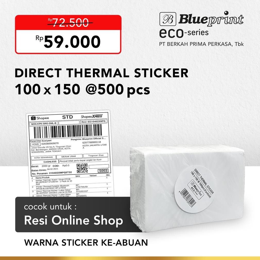 

New Direct Thermal Sticker 100 x 150 Label Resi BLUEPRINT ECO 100x150 mm ,.