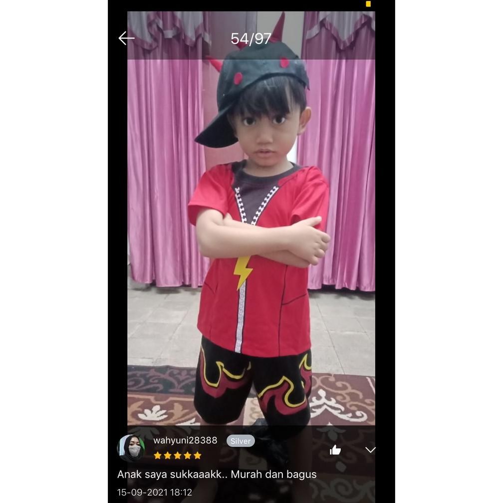 Trend - SETELAN BAJU KOSTUM BOBOIBOY ANAK GRATIS TOPI  USIA2 -10 TAHUN / BAJU KOSTUM BOBOY HALILINTA