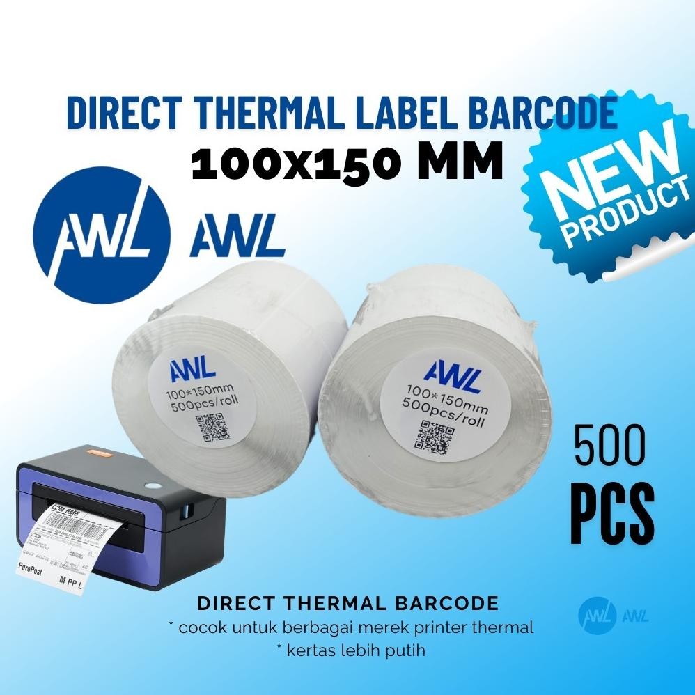 

Terbaru - LABEL STICKER THERMAL 100x150 BARCODE ~