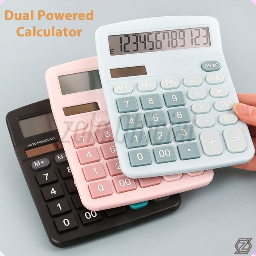 

Baru [zolo] DEXIN Kalkulator Warna Pastel Dual Power Solar Panel 12 Digit