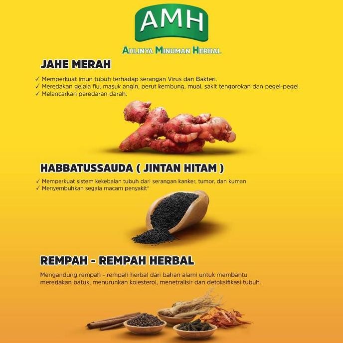 

Jahe Merah Super Amh Herbal 6 In1 Per Renteng 10 Sachet Madu Jahe Merah Murni Plus Kayu Manis Ginseng Habbatussauda Secang Sambiloto
