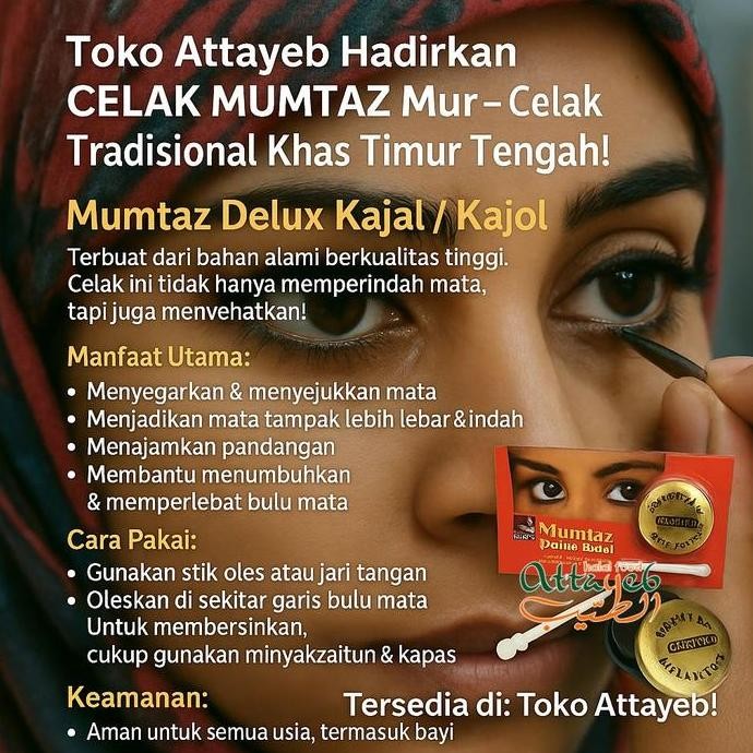 (1 Lusin Isi 12) Celak Mumtaz Mur Dibia Kajal Kajol Mur Dibia Celak Alis Mata Arab (Bpom) Celak Mumt