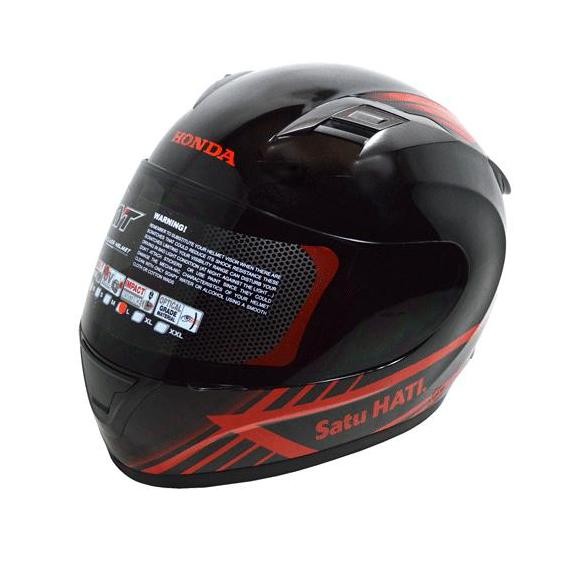 TERMURAH - Helmet Honda Full Face KYT Black Red