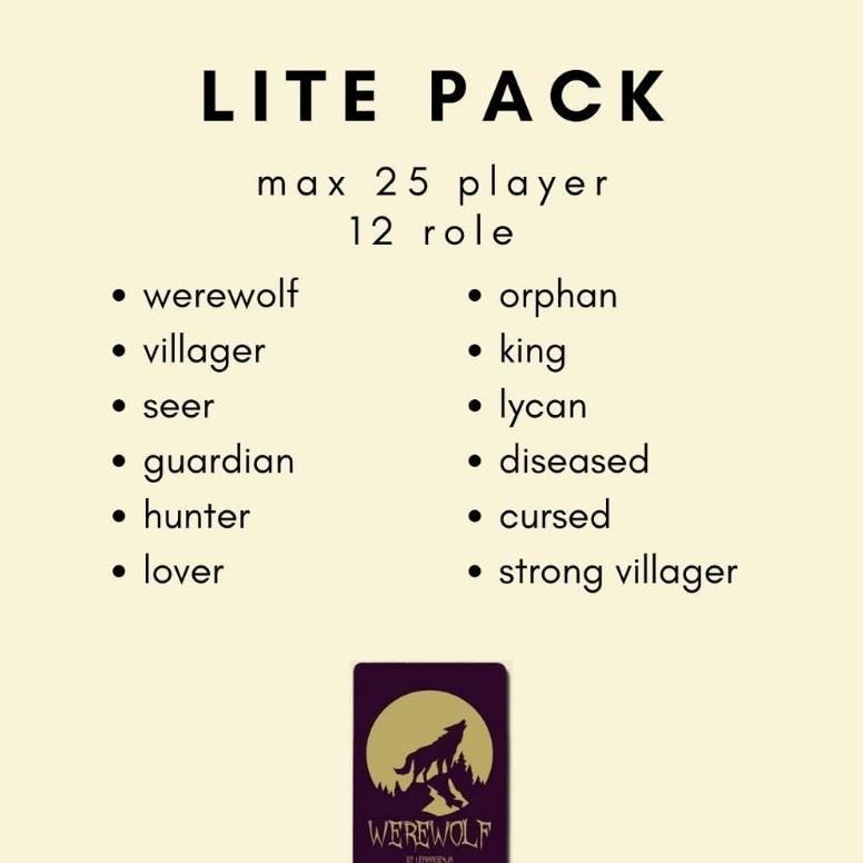 Kt78 [Cod] Ready-Kartu Werewolf Lite & Deluxe Pack Permainan Truth Or Dare