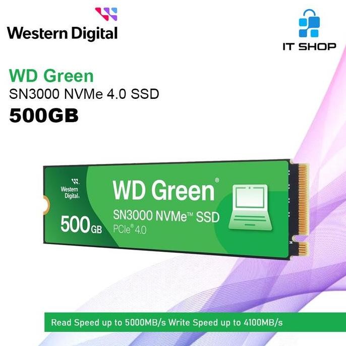BEBAS ONGKIR - WD Green SN3000 NVMe 4.0 SSD - 500GB