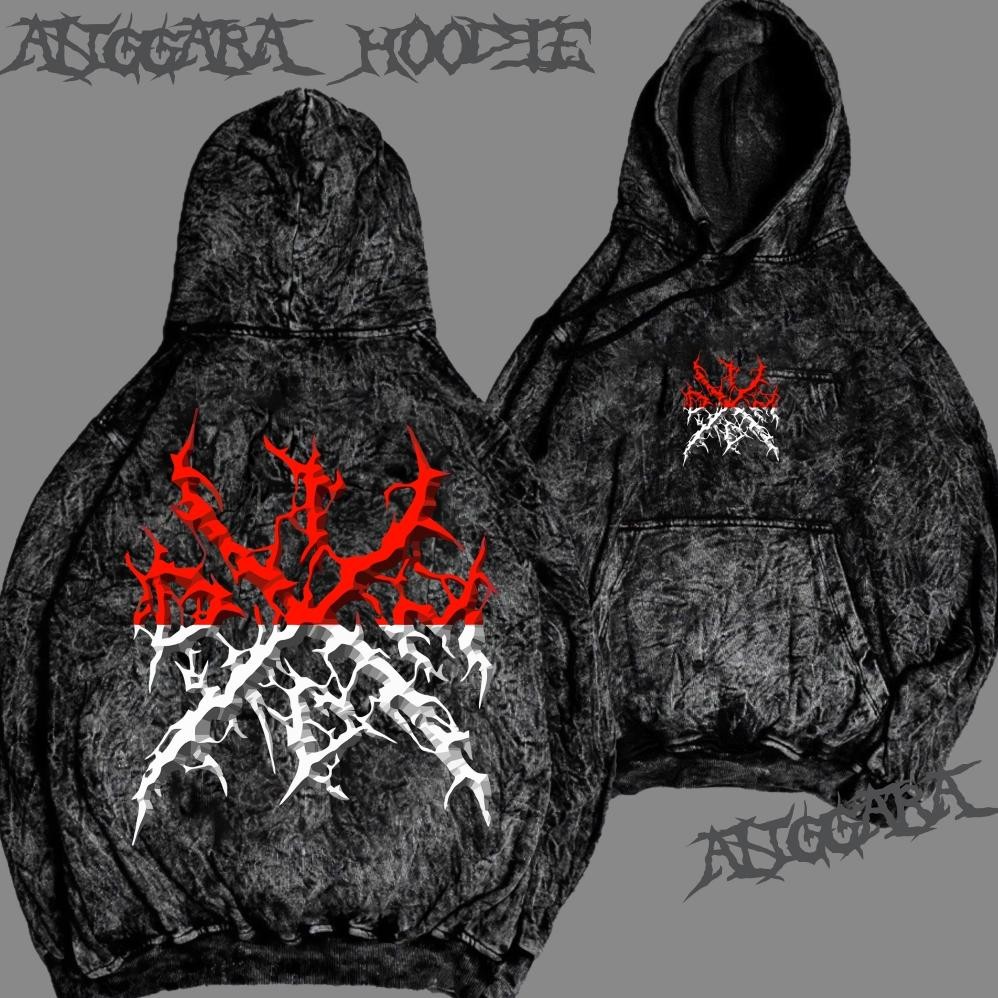 Promo Sweater Hoodie Washed Indonesian Death Metal Jaket Hoodie Washing Metal Logo Indonesia
