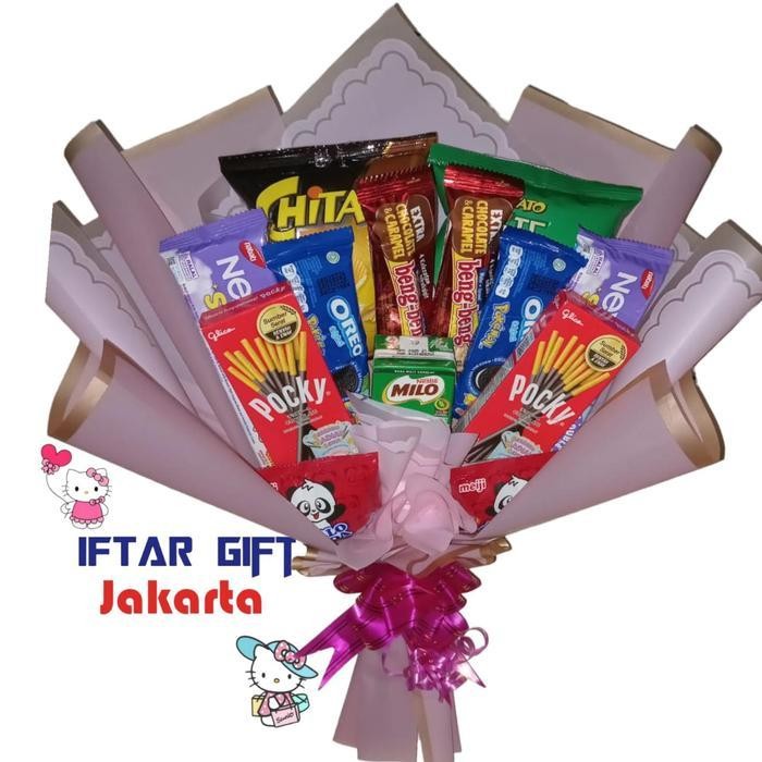 

Buket Snack / Bucket Wisuda / Bouquet Snack Murah / Buket Jajan