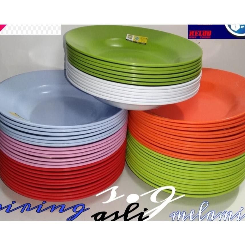 6 Pcs Piring Makan Melamin 9 Inch Golden Dragon 6 Pcs Piring Melamin P0109 Golden Dragon