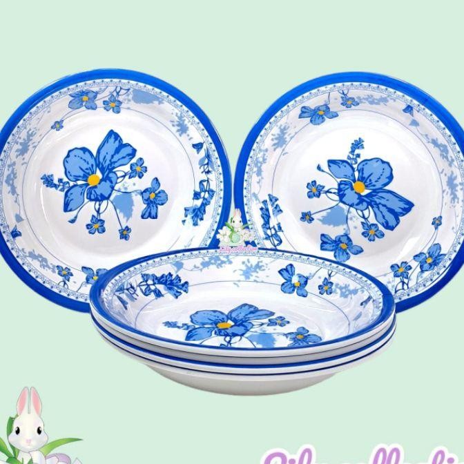 Lily Piring 12 Pcs Melamin Piring Makan Melamin Bunga U 9Inch Lusinan Kitchenware Piring Melamin Sel