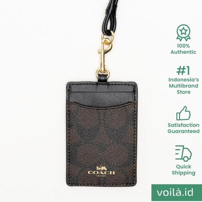 

TERMURAH - Voilaid Coach Lanyard Signature Brown Black - 63274 IMAA8