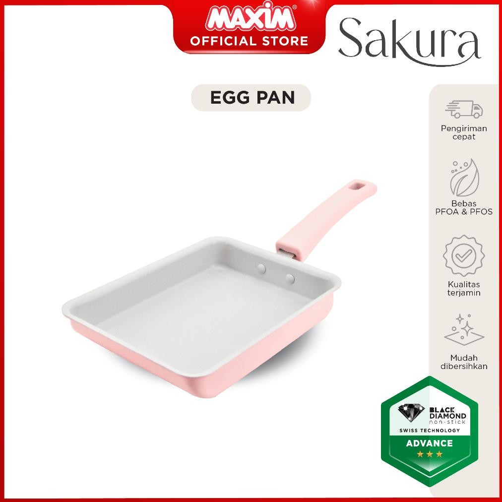 Murah Maxim Sakura Wajan Anti Lengket 18Cm Penggorengan Tamagoyaki