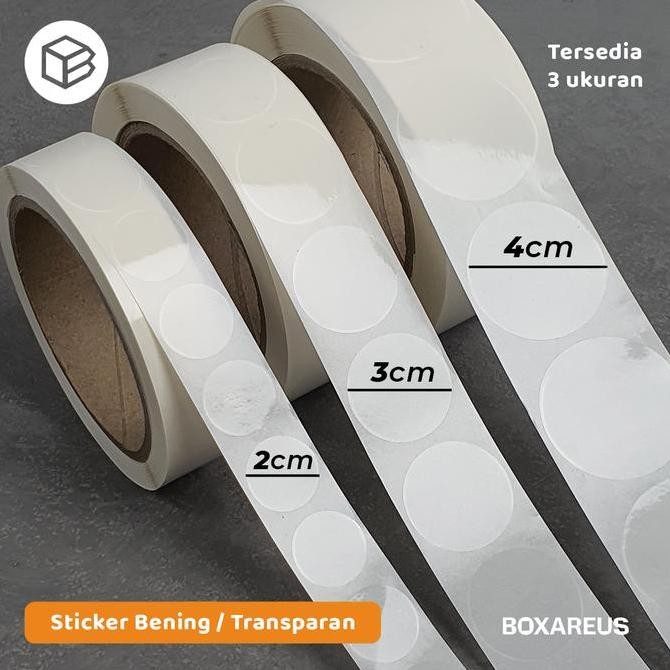 

Baru Stiker Transparan Bulat Bening - Sticker Label Polos Bundar Stb