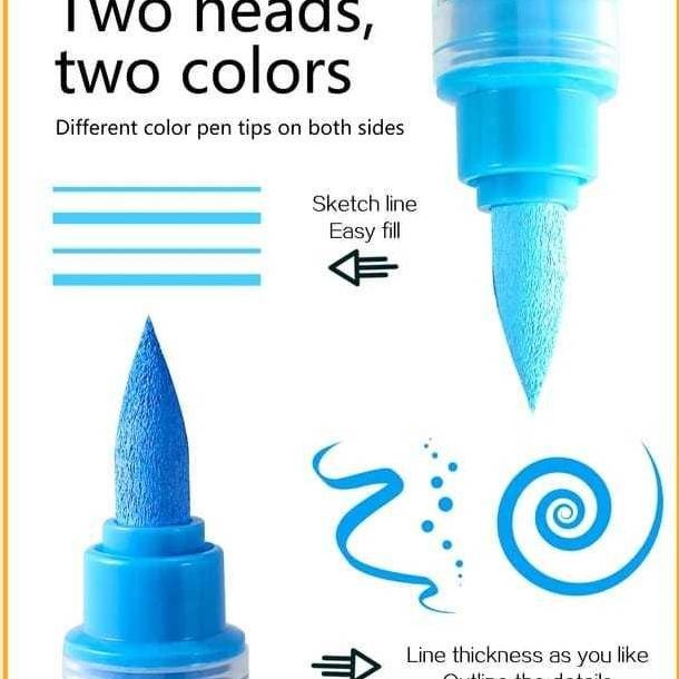 

GN DOUBLE COLOR ACRYLIC MARKER/SPIDOL AKRILIK DUAL WARNA 8106 - 60/120 WARNA ORIGINAL DAN TERPERCAYA