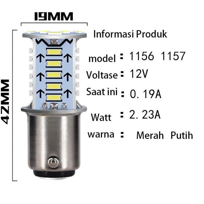 SALE LAMPU REM LED MOBIL MOTOR UNIVERSAL SUPER TERANG BOHLAM LED KEDIP