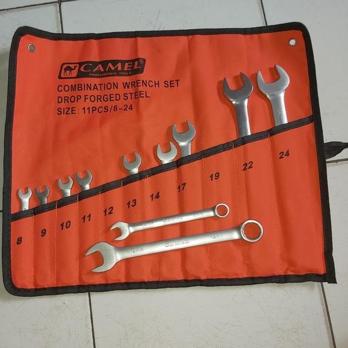 Diskon Kunci Ring Pas Set 11Pcs (8-24)/ Kunci Ring Pas Set Camel 11Pcs