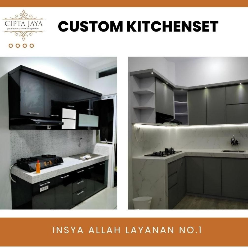 ''Terlaris" Cipta Jaya - Kitchen Set Minimalis Rak Piring Kabinet Cabinet Lemari Dapur Wastafel Cust