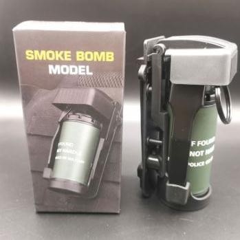 ''Terlaris" Dummy Smoke Grenade With Trigger Pouch Granat Tactical Bom Asap - Hitam