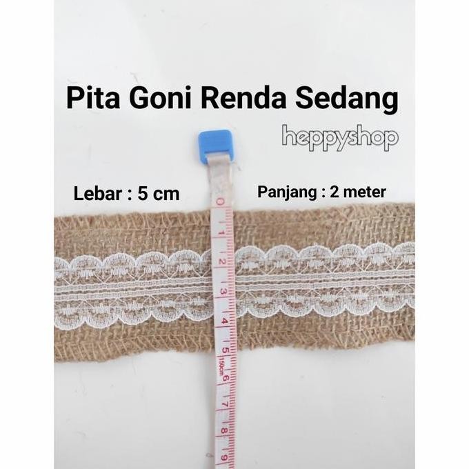 

hanya disini] Pita Goni Renda Sedang, Pita Burlap