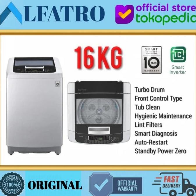 MESIN CUCI LG 1 TABUNG 16kg T2516VSPM SMART INVERTER T2516 TOP LOADING