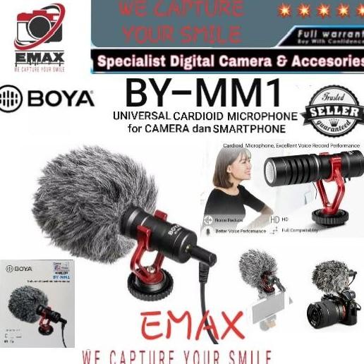 BOYA BY-MM1 Mini Microphone Mic Boya MM1 DSLR Camera Smartphone Ori Terlaris