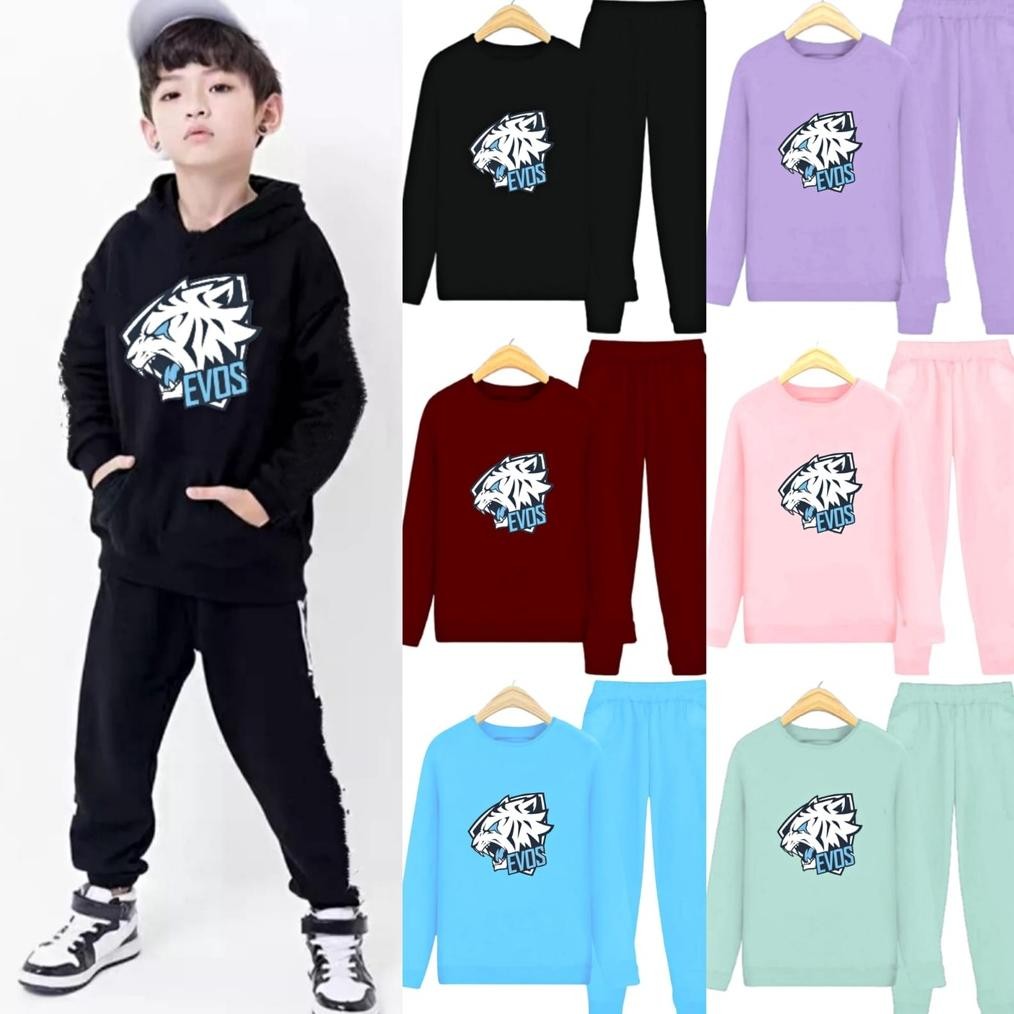 ''Terlaris" Yvf - Sweater Kaos Evos / Setelan Anak Esport Ml Pubg Murah