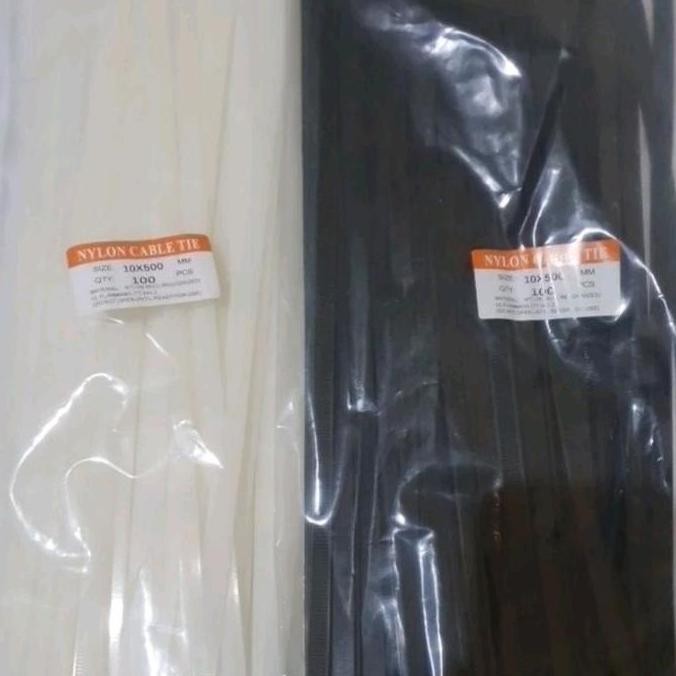 

Kabel Ties Nylon Cable Tie 10 X 500Mm ( Lebar 1Cm X Panjang 50Cm ) Kualitas Terbaik Harga Termurah
