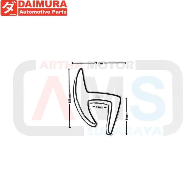 PERKUAT TAMPILAN DAN PERLINDUNGAN MOBILMU DENGAN KARET LIS TL SIRIP JEPIT BODYKIT HITAM