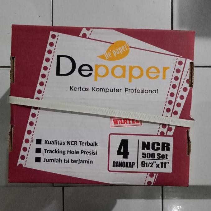 

Continuous Form Depaper 4 Ply : 4 Wartel Warna 9 1/2"x11