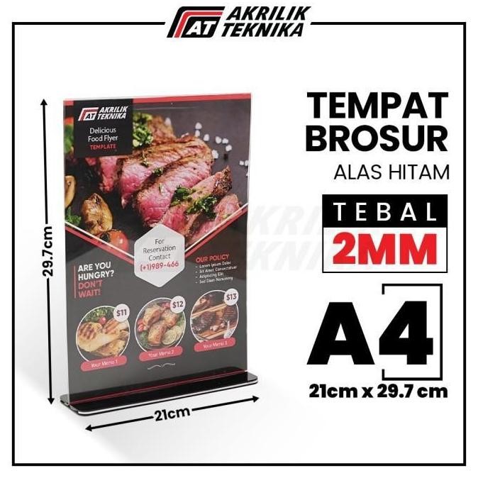 

READY TENT HOLDER A4 / TENT CARD / NOMOR MEJA ALAS HITAM KAFE