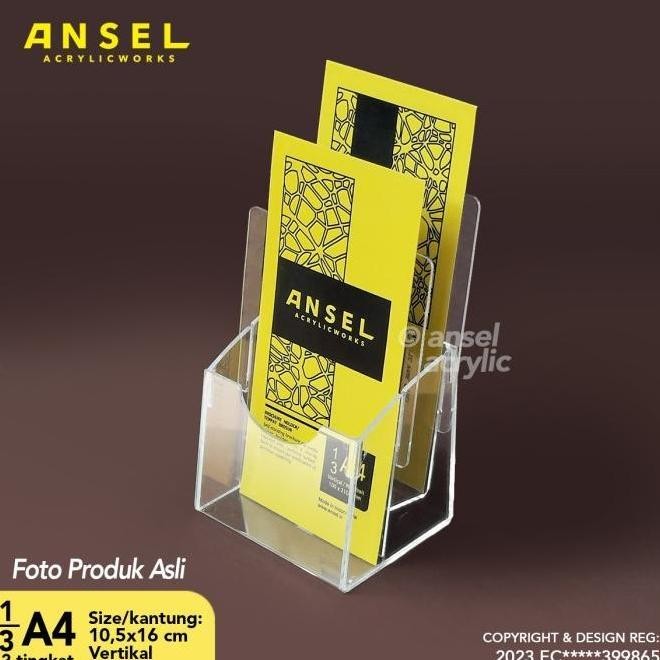 

NEW TEMPAT BROSUR AKRILIK 2 TINGKAT [ 1/3 A4 - A6 ] TIPE E 2 SUSUN