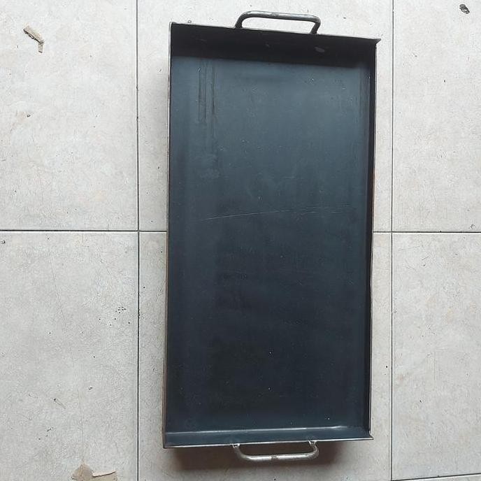 Wajan Panggangan Kotak Teppanyaki Tebal Baja Hitam